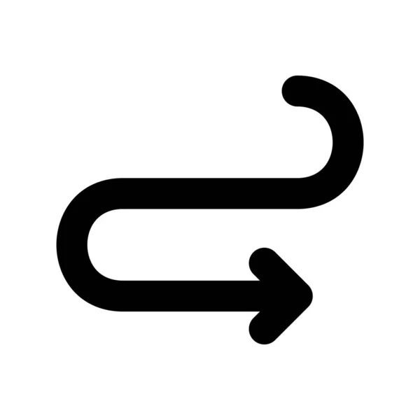 Cesta Šipka Glyph Vector Icon Desig — Stockový vektor
