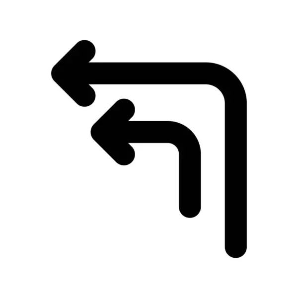 Rechtspfeil Glyphen Vektor Symbol Desig — Stockvektor