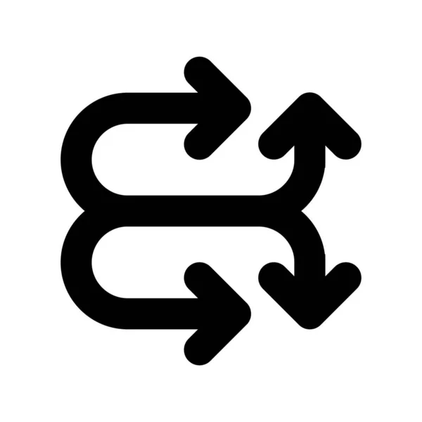 Bubbling Arrow Glyph Vector Icon Desig — Stockvektor
