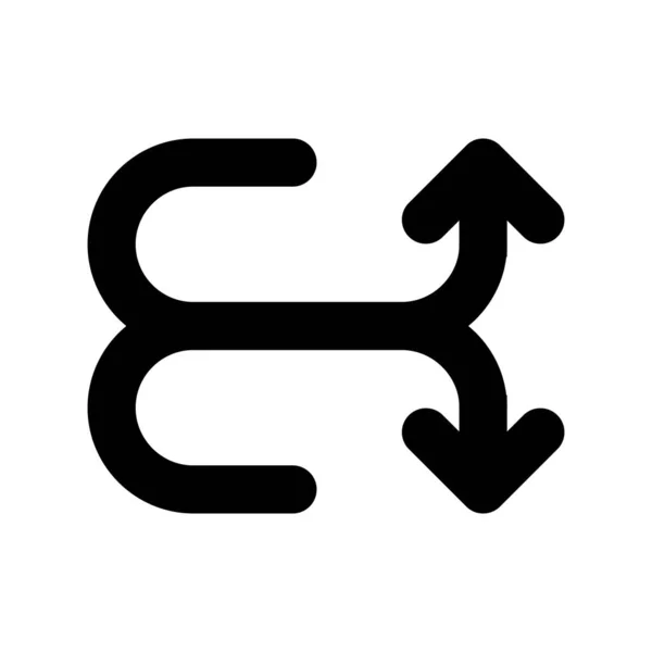 Kehrtwende Glyph Vector Icon Desig — Stockvektor