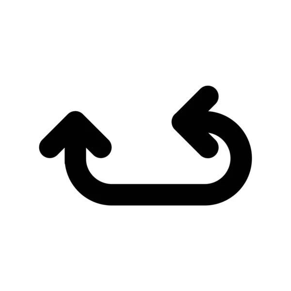 Dvoucestná Šipka Glyph Vector Icon Desig — Stockový vektor