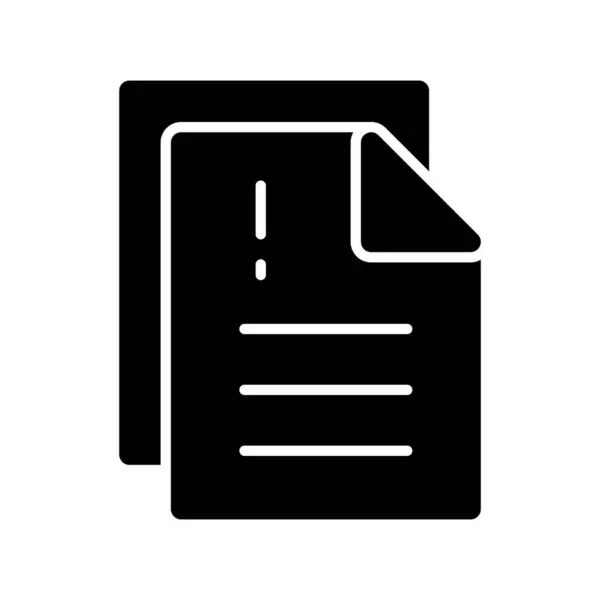 Documento Informação Glyph Vector Icon Desig — Vetor de Stock