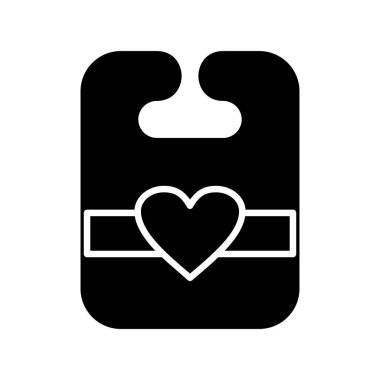 Bib Glyph Vektör Simgesi Tasarımı