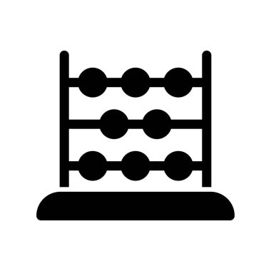 Abaküs Glyph Vektör Simgesi Tasarımı