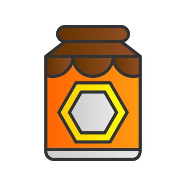 Bal Doldurulmuş Gradyan Vektör Simgesi Tasarımı