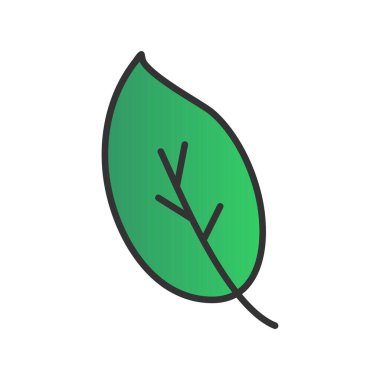  Yaprak Doldurulmuş Gradyan Vektör Simgesi Tasarımı
