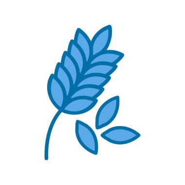 Buğday Doldurulmuş Mavi Vektör Simgesi Tasarımı