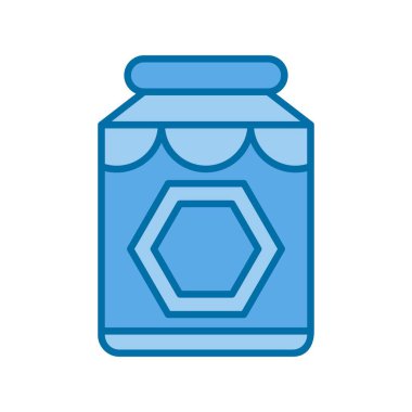 Bal Doldurulmuş Mavi Vektör Simgesi Tasarımı