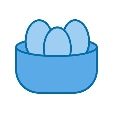 Yuva Dolu Mavi Vektör Simgesi Tasarımı