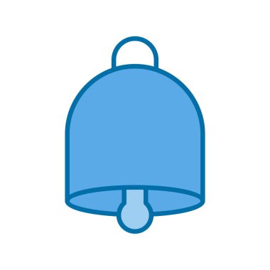 Çan Doldurulmuş Mavi Vektör Simgesi Tasarımı