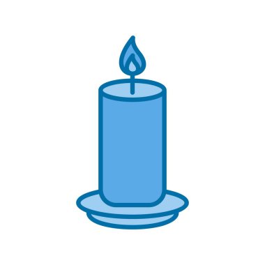 Mum Doldurulmuş Mavi Vektör Simgesi Tasarımı