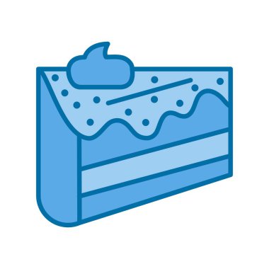 Tatlı Doldurulmuş Mavi Vektör Simgesi Desig