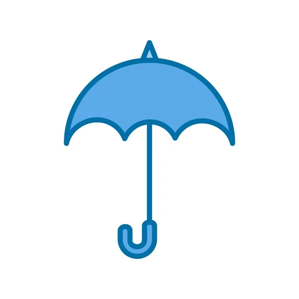 Regenschirm Gefüllt Blue Vector Icon Desig — Stockvektor