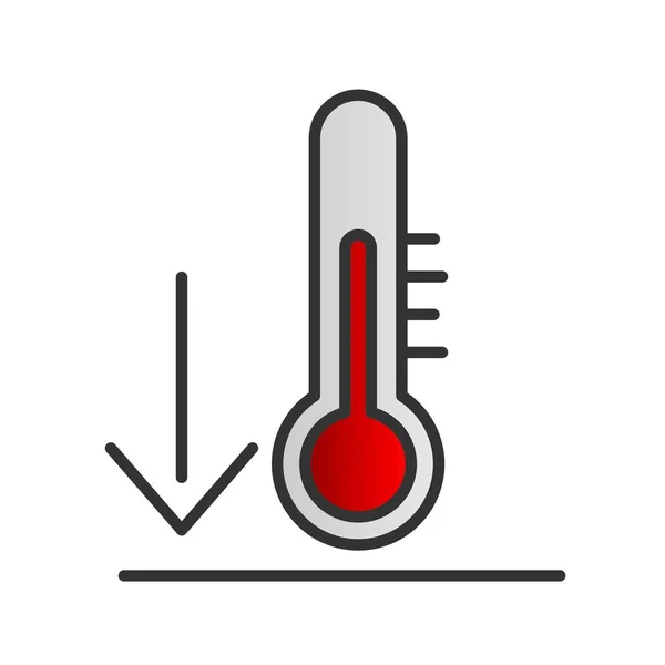 Icona Vettoriale Gradiente Riempita Bassa Temperatura Desig — Vettoriale Stock