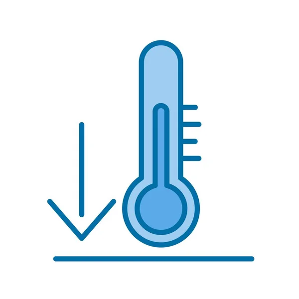 Tieftemperaturgefüllter Blauer Vektor Icon Desig — Stockvektor