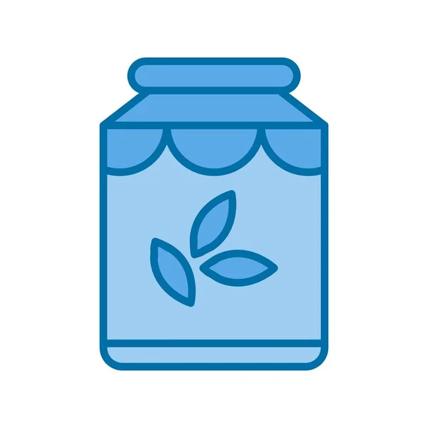 Jar Filled Blue Vector Icon Desig — Stock Vector