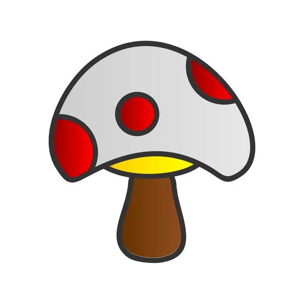Mushroom Filled Gradient Vector Icon Desig — Stock Vector