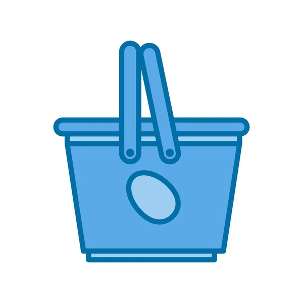 Picknick Gefüllt Blue Vector Icon Desig — Stockvektor