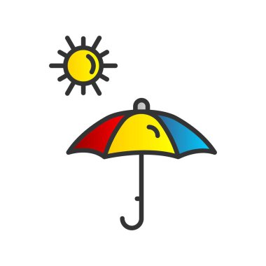 Hava Dolu Gradyan Vektör Simgesi Tasarımı