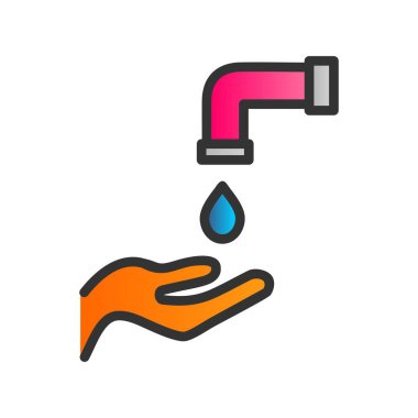 Wudhu Gradyan Vektör Simgesi Tasarımı