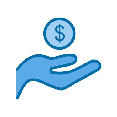 Zakat Mavi Vektör Simgesi Tasarımı