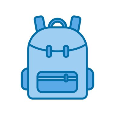 Mavi Vektör Simgesi Tasarımı Doldurulmuş Çanta