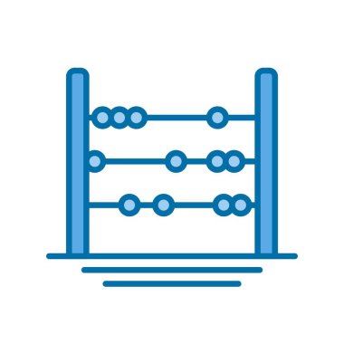 Abaküs Mavi Vektör Simgesi Tasarımı