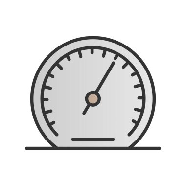 Barometre Doldurulmuş Gradyan Vektör Simgesi Tasarımı