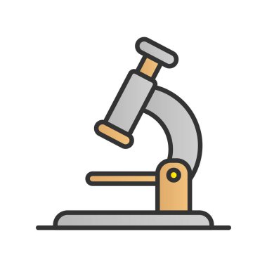 Mikroskop Doldurulmuş Gradyan Vektör Simgesi Tasarımı