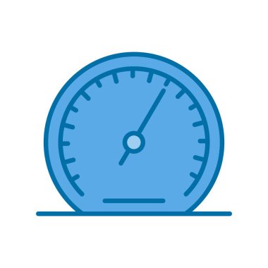 Barometre Dolu Mavi Vektör Simgesi Tasarımı