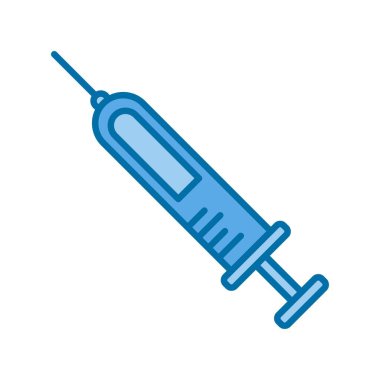 Klinik Dolu Mavi Vektör Simgesi Tasarımı