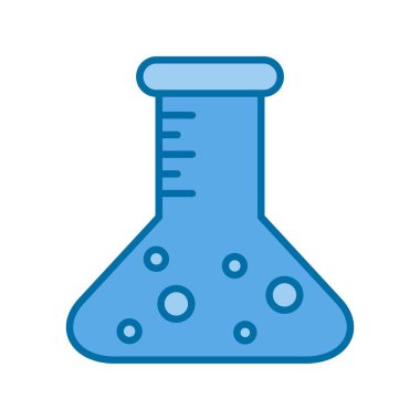 Beher Doldurulmuş Mavi Vektör Simgesi Desig