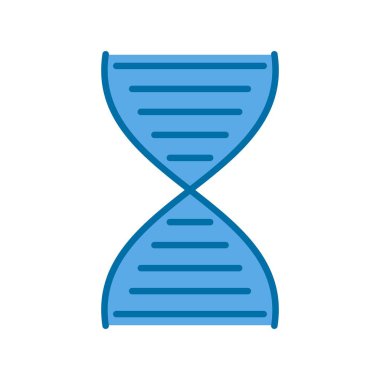 DNA Doldurulmuş Mavi Vektör Simgesi Tasarımı