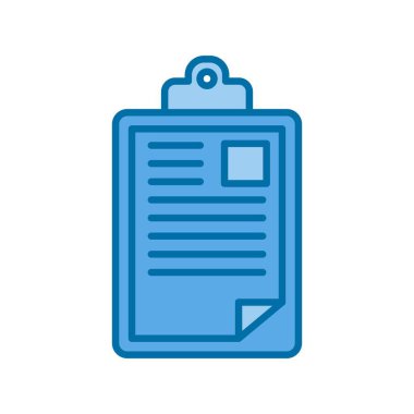 Mavi Vektör Simgesi Tasarımı Doldurulmuş Rapor