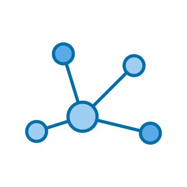 Bağ Doldurulmuş Mavi Vektör Simgesi Tasarımı