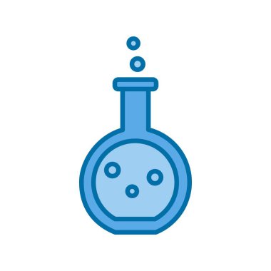 Beher Doldurulmuş Mavi Vektör Simgesi Desig