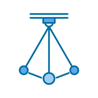 Mavi Vektör Simgesi Tasarımı Doldurulmuş Sarkaç