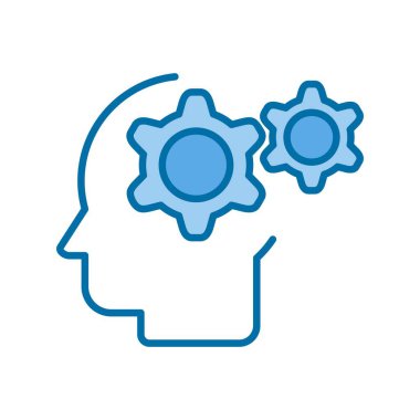 Bilgi Doldurulmuş Mavi Vektör Simgesi Tasarımı