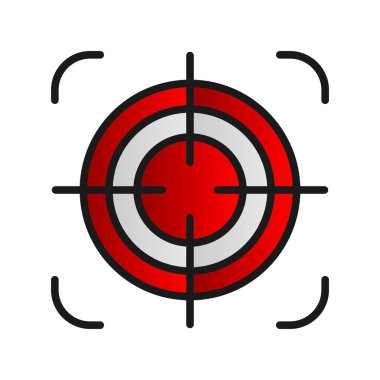 Hedef Doldurulmuş Gradyan Vektör Simgesi Tasarımı