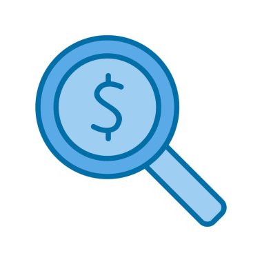 Dolarlık Dolu Mavi Vektör Simgesi Tasarımı