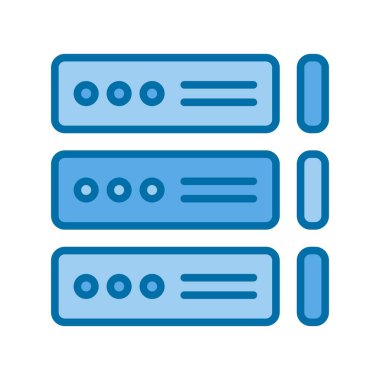 depolanmış Mavi Vektör Simgesi Tasarımı
