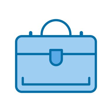 Mavi Vektör Simgesi Tasarımı Doldurulmuş Evrak Çantası