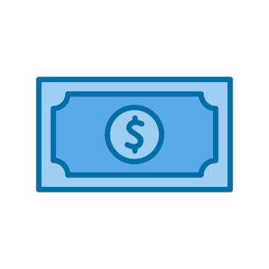 Para Birimi Mavi Vektör Simgesi Tasarımı