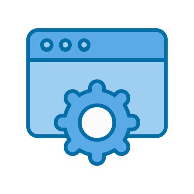 Web sayfası Mavi Vektör Simgesi Tasarımı