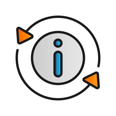 Doldurulmuş Gradyan Vektör Simgesi Tasarımı Tazele