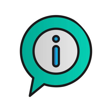 Sohbet Doldurulmuş Gradyan Vektör Simgesi Tasarımı