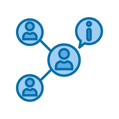 Ağ Doldurulmuş Mavi Vektör Simgesi Tasarımı