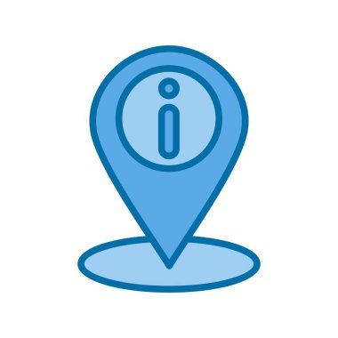 Konum Mavi Vektör Simgesi Tasarımı