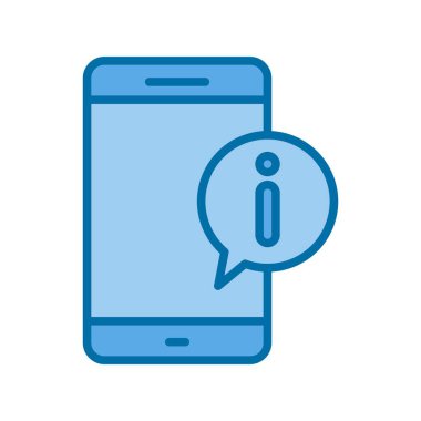 Smartphone Mavi Vektör Simgesi Tasarımı