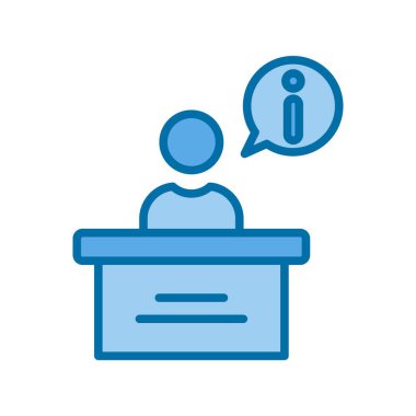 Mavi Vektör Simgesi Tasarımı Dolu